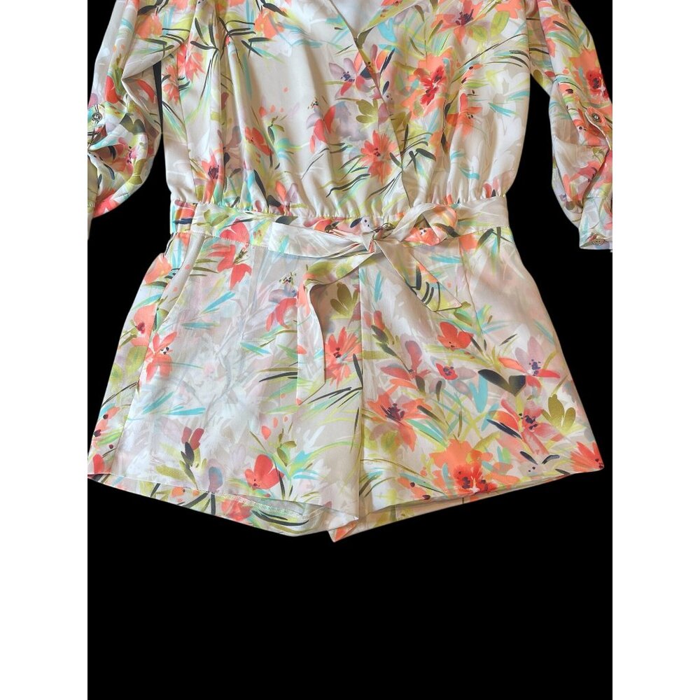 Y2K Guess by Marciano Botanica Shorts Romper Women’s Size 0 - Picture 3 of 9